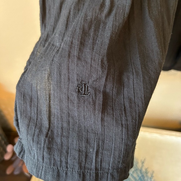 Ralph Lauren Black Button-Up Tunic 100% Cotton size Small - Picture 3 of 8